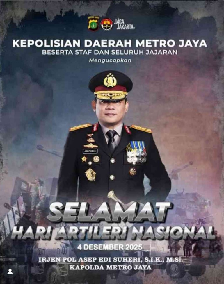 Kapolda Metro Jaya Sampaikan Ucapan Selamat Hari Artileri Nasional